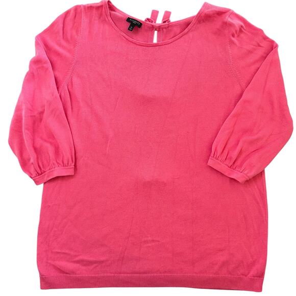 Talbots 3/4 Sleeve, Scoop Neck, Light Weight, Bow Detailed, Sweater- 1X - Picture 1 of 7